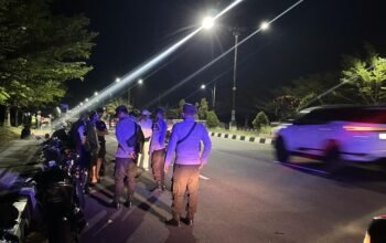 Polsek Gerung Gencar Patroli Bypass Lombok Barat, Tekan 3C dan Balap Liar