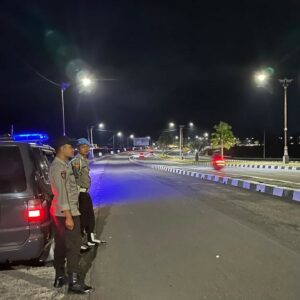 Malam Aman: Polsek Kuripan Lakukan Patroli KRYD di Jalur Bypass BIL