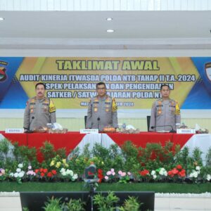 Kapolda NTB Buka Secara Resmi Taklimat Awal Audit Kinerja Itwasda Polda NTB tahap II T.A 2024