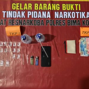 Berantas Narkoba, Tim Kaisar Hitam Polres Bima Kota Bekuk Seorang Pengedar Berikut 12 Poket Sabu-sabu