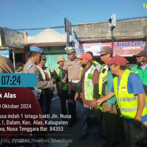 Polsek Alas Ajak Komunitas Ojek Ikut Ciptakan Kamtibmas Di Masa Kampanye Pilkada