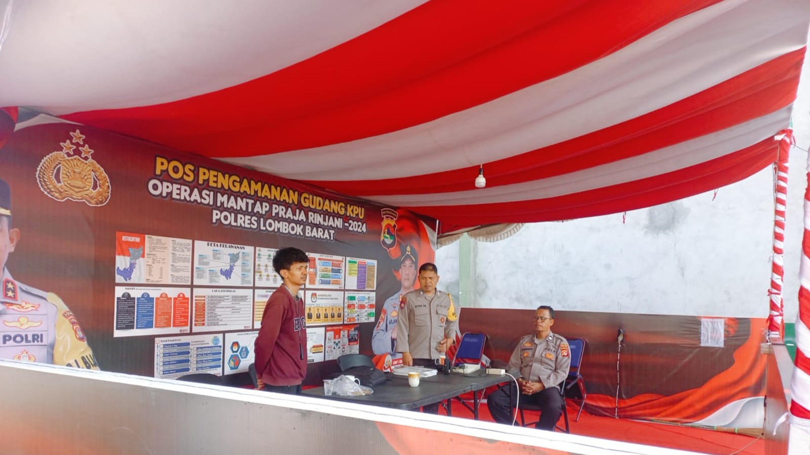 Pengamanan Gudang Logistik KPU Lombok Barat Menjelang Pemilu 2024 Situasi Aman & Terkendali