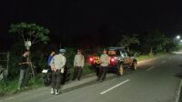 Patroli Polsek Gerung di Bypass Lombok Barat, Jaga Keamanan Malam Hari