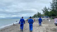 Pantai Cemara Dijaga Ketat, Patroli Rutin Satpolairud Lombok Barat Pastikan Keamanan Wisatawan