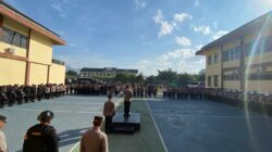 Polres Bima Kota Gelar Apel Pengamanan Aksi Unjuk Rasa, 345 Personel Dikerahkan
