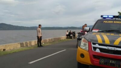 Menjamin Keamanan dan Ketertiban Masyarakat di Wilayah Hukumnya, Polsek Soromandi Menggelar Patroli Sore