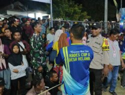 Pengamanan Grand Final Turnamen Voli “Kades Cup II” Desa Kelanir Berjalan Sukses