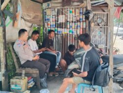 Bhabinkamtibmas Polres Bima Kota Laksanakan Himbauan dan Sosialisasi Layanan Call Center 110 kepada Warga