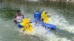 Manfaatkan Kolam Serapan Polres Bima Kota, Bakomsus Perikanan Budidayakan Ikan Nila dengan Teknologi Kincir