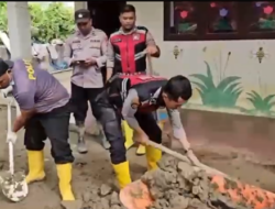 Gotong Royong Polri dan Masyarakat, Polres Pidie Jaya Percepat Pemulihan Pascabanjir dan Fasilitas Pendidikan