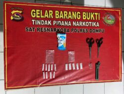 Polres Dompu Ungkap Peredaran Gelap Sabu di Kecamatan Pekat, Barang Bukti 12,07 Gram Diamankan