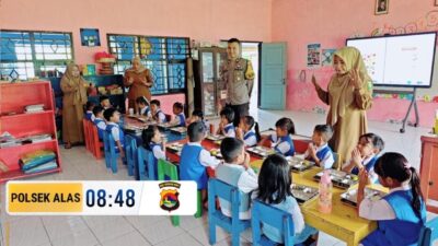 Dukung Program Nasional, Polres Sumbawa Monitor Pendistribusian MBG bagi 2.756 Siswa di Alas
