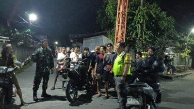 Patroli Humanis Babinsa Amankan Malam Ramadan di Sekarbela