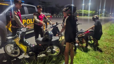 Cegah Kriminalitas, Sat Samapta Polres Lobar Sisir Jalur Bypass BIL