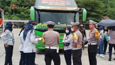 Operasi Keselamatan Rinjani 2026: Satlantas Lobar Ramp Check Bus AKAP