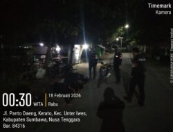 Unit Patroli Sat Samapta Polres Sumbawa Bubarkan Aksi Balap Lari di Area SMK 3