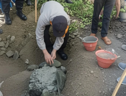 Kapolsek Sumbawa Hadiri Ground Breaking Jembatan Garuda Karya Bakti TNI AD