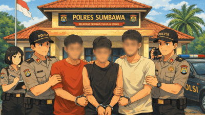 Tim Opsnal Polres Sumbawa Ringkus Komplotan Pencuri Kios, Tiga Terduga Pelaku Diamankan