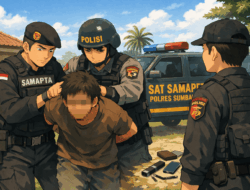 Patroli Blue Light Sat Samapta Polres Sumbawa Amankan Terduga Pelaku Pencurian di Karaoke Warna Warni