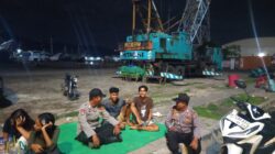 Patroli Rutin di Kawasan Pelabuhan Laut Bima, Polisi Himbau Kamtibmas Selama Ramadhan