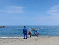 Wisata Senggigi Dijaga Ketat, Polisi Ingatkan Orang Tua Awasi Anak di Bibir Pantai