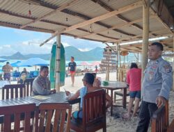 Polsek Praya Barat Intensifkan Patroli Siang di Kawasan Wisata Pantai Selong Belanak