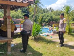Polres Lombok Tengah Tingkatkan Keamanan Objek Wisata, Bhabinkamtibmas Laksanakan Pengamanan di Kolam Renang Tibu Lemu