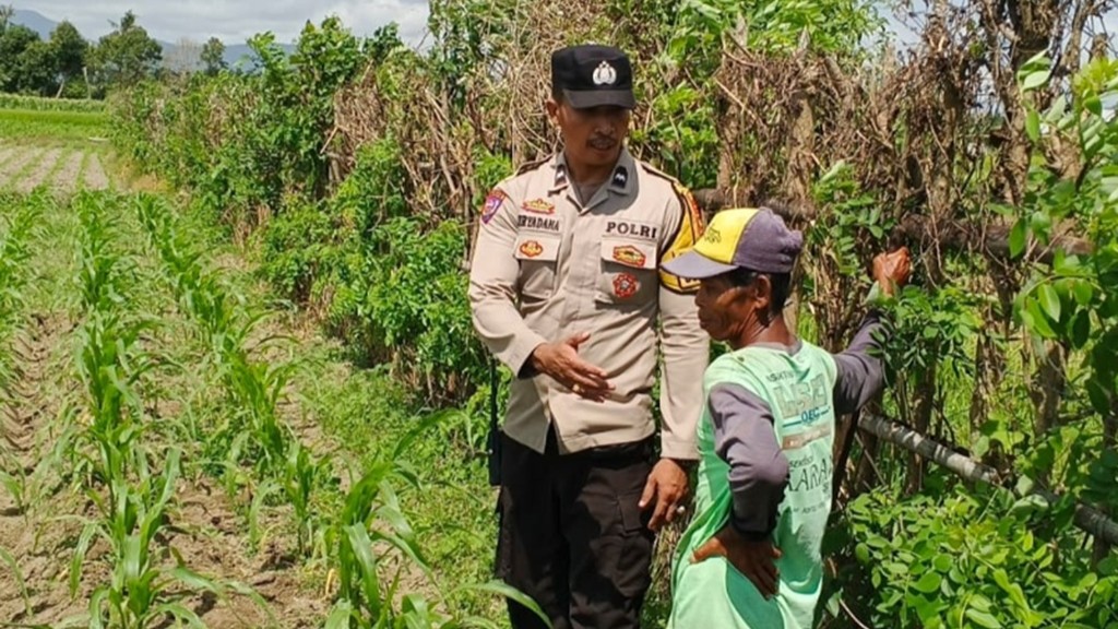 Bhabinkamtibmas Desa Labuapi Optimalkan Lahan Pekarangan