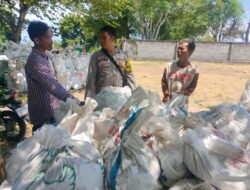 Bhabinkamtibmas Desa Ekas Buana Monitoring Panen Jagung Warga di Jerowaru