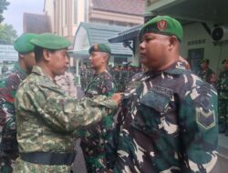 Kenaikan Pangkat Prajurit Kodim 1606 Mataram Penuh Haru