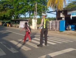 Antisipasi Kecelakaan Lalulintas Satlantas Polres Bima Kabupaten Intensifikan Strong Point Pagi di Titik Rawan