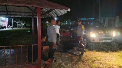 Patroli Malam, Polsek Sambelia Antisipasi Aksi 3C dan Balap Liar di Dua Desa
