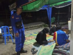 Waspada Cuaca Ekstrem, Sat Polairud Polres Lombok Barat Perketat Penjagaan di Sepanjang Pantai Senggigi