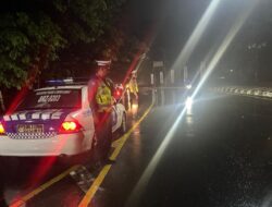 Waspada Gangguan Malam Hari, Satlantas Polres Lombok Barat Kepung Jalur Bypass BIL 1