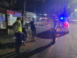 Waspada Kejahatan Malam, Satlantas Polres Lombok Barat Jaga Ketat Jalur Bypass BIL 1 dan 2