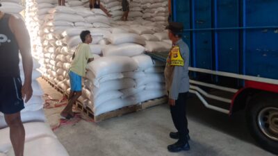 Distribusi Jagung ke Gudang Bulog Dikawal Polsek Gerung