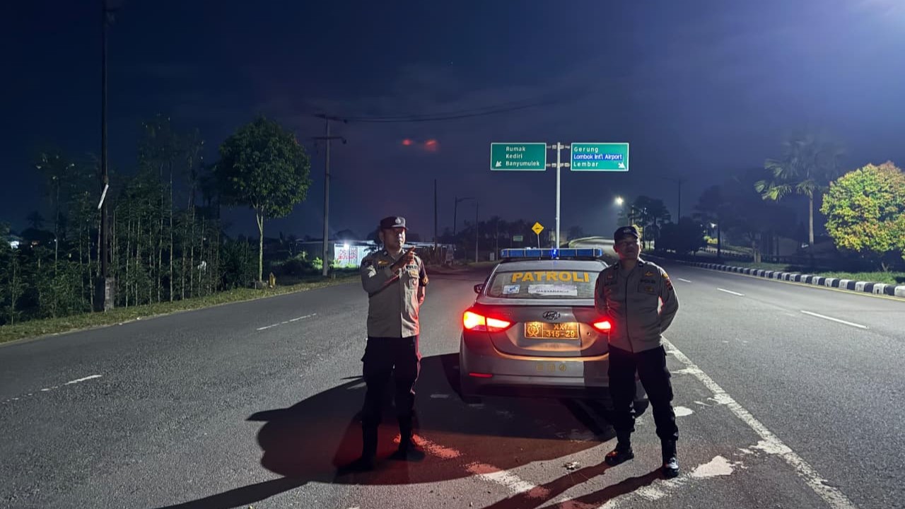 Polsek Kediri Optimalkan Keamanan Jalur Bypass BIL