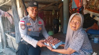 Sentuhan Humanis Polsek Sekotong, Program Nutrisi Mantap Sasar Lansia di Pelosok Desa Buwun Mas