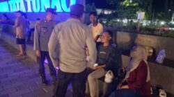 Patroli Malam, Polsek Tanjung Sampaikan Imbauan Kamtibmas di Alun-Alun Dayan Gunung