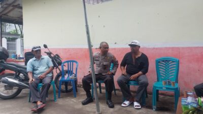 SAT BINMAS POLRES DOMPU LAKUKAN KOORDINASI DENGAN LURAH DAN POSKAMLING KELURAHAN POTU JELANG PENYERAHAN PENGHARGAAN LOMBA SATKAMLING