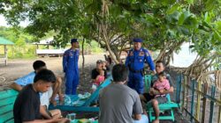 POLAIRUD POLRES DOMPU GELAR BERSIH PANTAI DAN PENGAMANAN PELABUHAN DI WILAYAH PEKAT