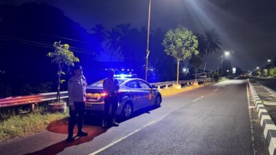 Polsek Kediri Gelar Patroli KRYD Blue Light di Jalur Rawan