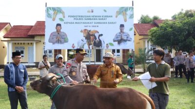 Polres Sumbawa Barat Distribusikan Hewan Kurban untuk Masyarakat pada Iduladha 1447 H/2026 M