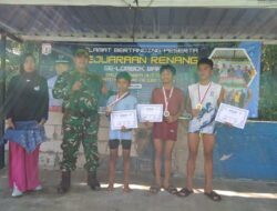 Babinsa Amankan Lomba Renang, Semangat Atlet Muda Warnai HUT Ke-132 Desa Batu Kumbung