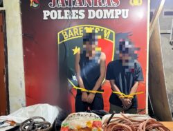 TIM UNIT REAKSI CEPAT POLRES DOMPU BERHASIL UNGKAP KASUS PENCURIAN KABEL PLN