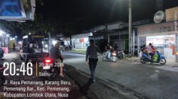 Patroli Strong Point Polsek Pemenang Jaga Simpang Empat Pelabuhan Bangsal, Suasana Kondusif
