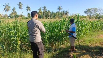 Bhabinkamtibmas Desa Lekong Ajak Warga Optimalkan Lahan dengan Tanaman Hortikultura