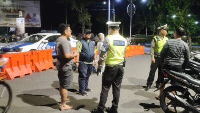 Kawasan Bundaran Penas Lombok Barat Dijaga Ketat Personel Gabungan