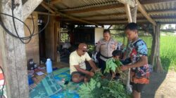 Personel Polsek Sukamulia Jalin Silaturahmi dan Sampaikan Imbauan Kamtibmas kepada Warga