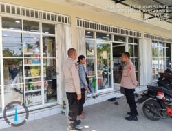 Polsek Pringgarata Perkuat Patroli Dialogis di Kawasan Pertokoan, Ajak Warga Waspadai Kejahatan 3C